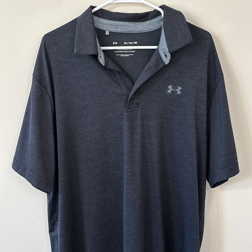 Under Armour Men’s Playoff Golf Polo Black Size XL - Picture 3 of 8